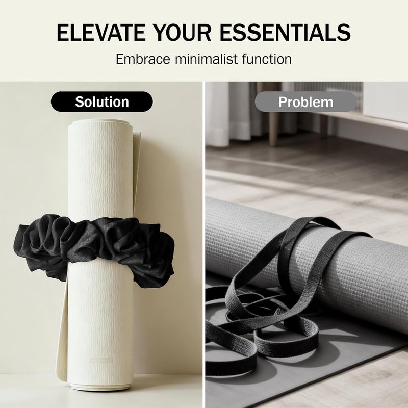 Slim Panda Yoga Mat Scrunchie, Durable Velvet Fabric Yoga Mat Carrying Strap Fits All Standard Yoga Mats - Image 5